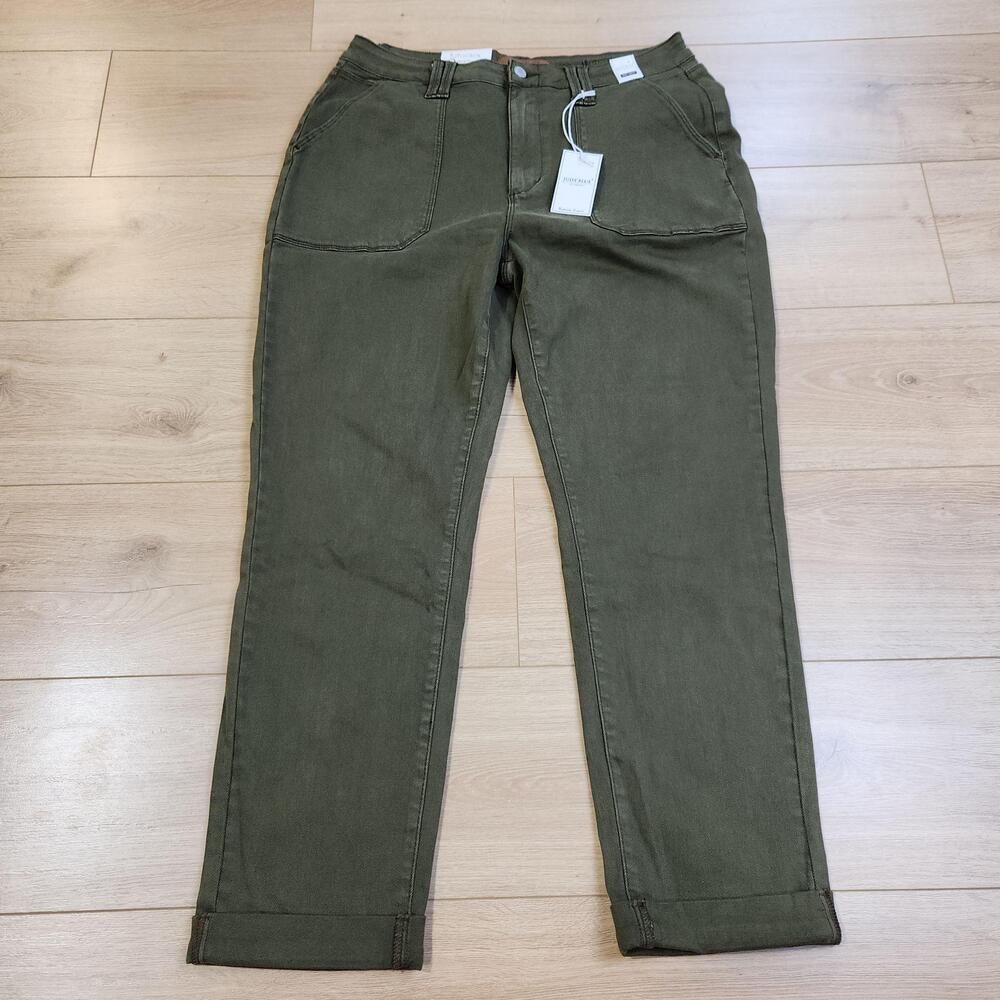 Judy Blue Aurora Weekender Jeans Womens 13/31 Green High Rise Denim